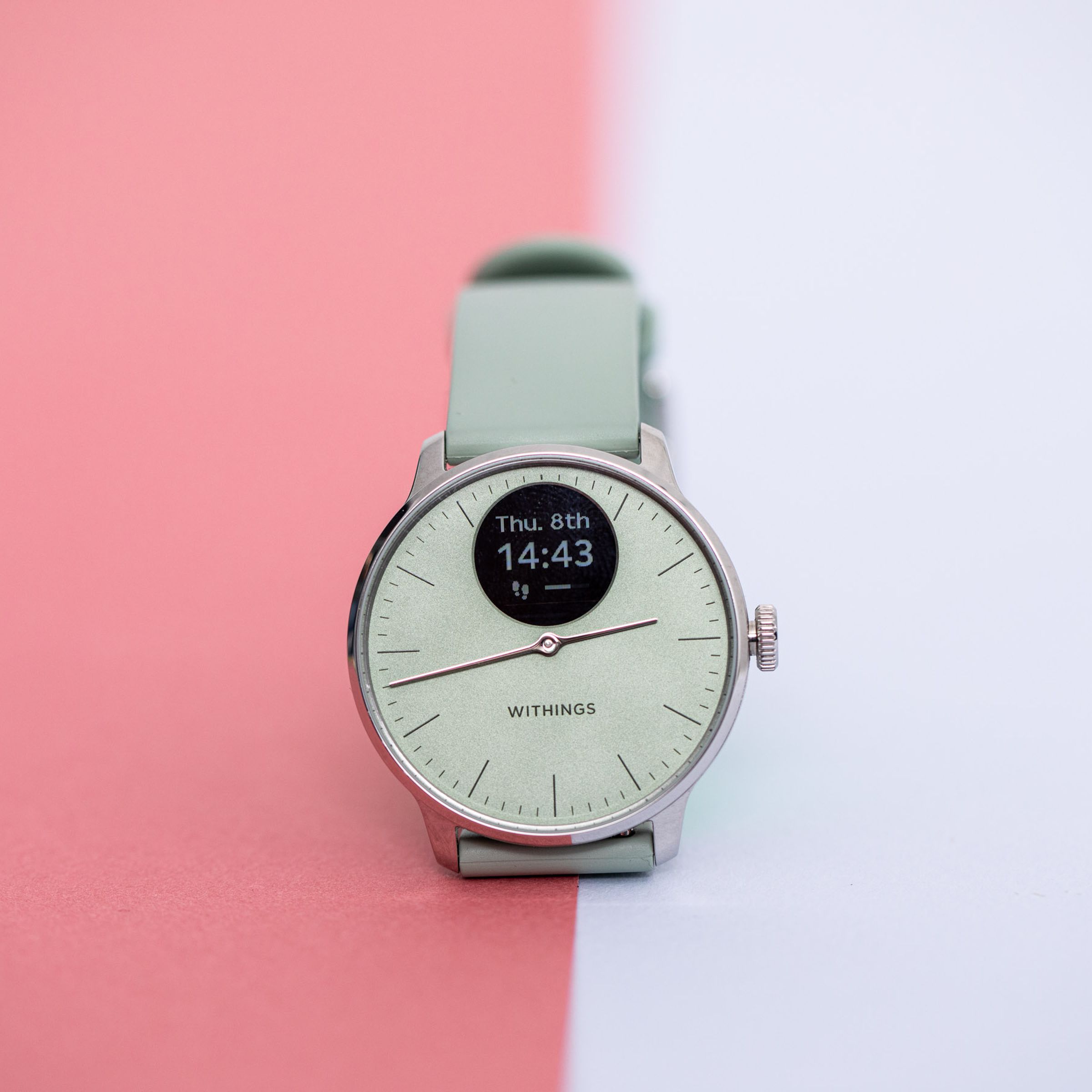 Close up of Withings ScanWatch light